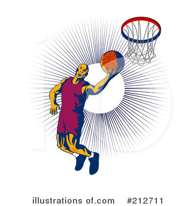 Royalty-Free (RF) Basketball Clipart Illustration by patrimonio - Stock Sample #212711