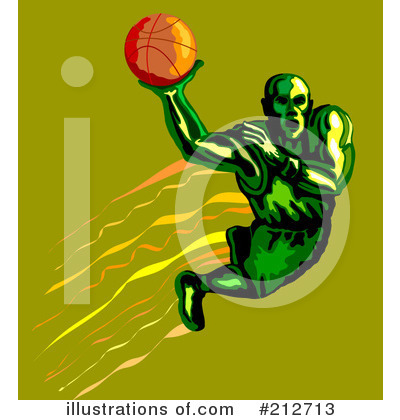 Royalty-Free (RF) Basketball Clipart Illustration by patrimonio - Stock Sample #212713