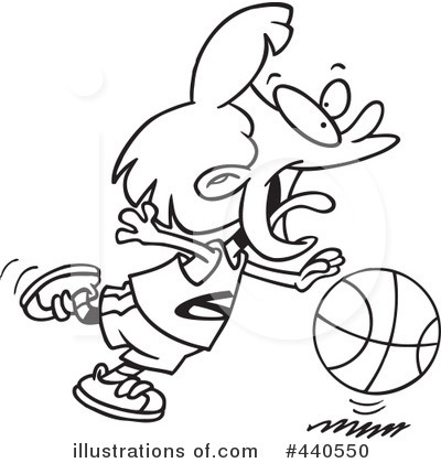 basketball clipart girl. Basketball Clipart #440550 by