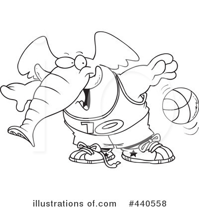 Royalty-Free (RF) Basketball Clipart Illustration by toonaday - Stock Sample #440558
