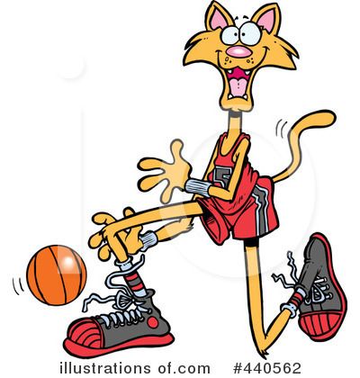 Royalty-Free (RF) Basketball Clipart Illustration by toonaday - Stock Sample #440562
