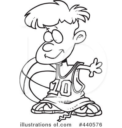 Royalty-Free (RF) Basketball Clipart Illustration by toonaday - Stock Sample #440576