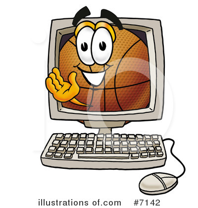 Royalty-Free (RF) Basketball Clipart Illustration by Mascot Junction - Stock Sample #7142