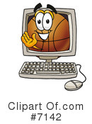 Basketball Clipart #7142 by Mascot Junction