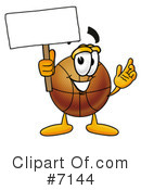 Basketball Clipart #7144 by Mascot Junction