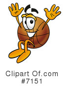 Basketball Clipart #7151 by Mascot Junction