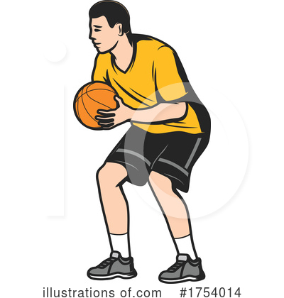 Royalty-Free (RF) Basketball Player Clipart Illustration by Vector Tradition SM - Stock Sample #1754014