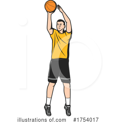 Royalty-Free (RF) Basketball Player Clipart Illustration by Vector Tradition SM - Stock Sample #1754017