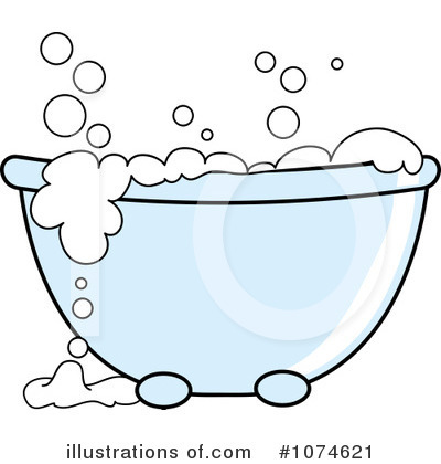 Royalty-Free (RF) Bath Tub Clipart Illustration by Pams Clipart - Stock Sample #1074621