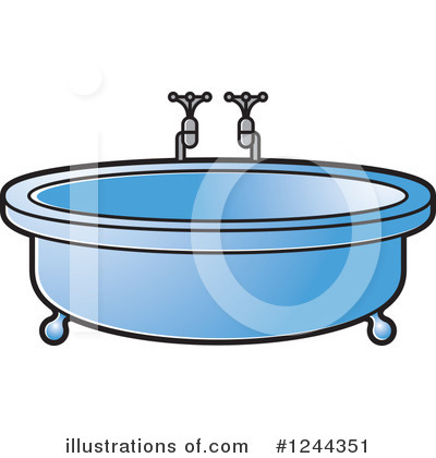 Royalty-Free (RF) Bath Tub Clipart Illustration by Lal Perera - Stock Sample #1244351