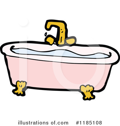 Royalty-Free (RF) Bathtub Clipart Illustration by lineartestpilot - Stock Sample #1185108