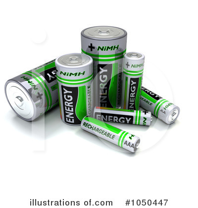 Royalty-Free (RF) Batteries Clipart Illustration by KJ Pargeter - Stock Sample #1050447