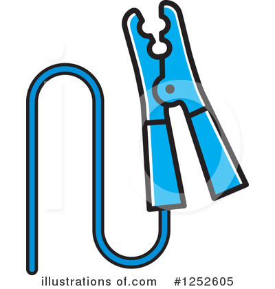 Royalty-Free (RF) Battery Cable Clipart Illustration by Lal Perera - Stock Sample #1252605