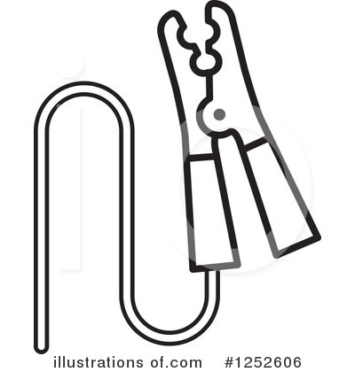 Royalty-Free (RF) Battery Cable Clipart Illustration by Lal Perera - Stock Sample #1252606