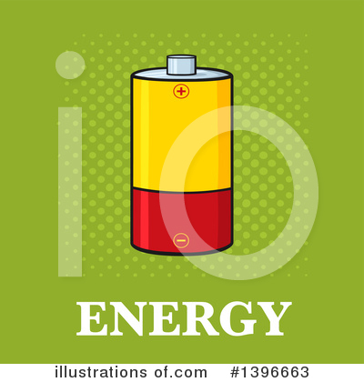 Royalty-Free (RF) Battery Character Clipart Illustration by Hit Toon - Stock Sample #1396663