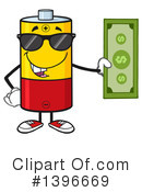 Battery Character Clipart #1396669 by Hit Toon