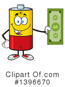 Battery Character Clipart #1396670 by Hit Toon