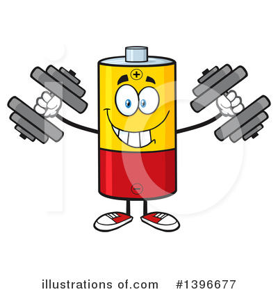 Battery Character Clipart #1396677 by Hit Toon