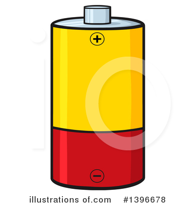Royalty-Free (RF) Battery Character Clipart Illustration by Hit Toon - Stock Sample #1396678