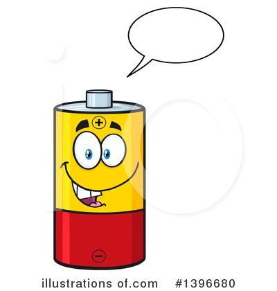Royalty-Free (RF) Battery Character Clipart Illustration by Hit Toon - Stock Sample #1396680
