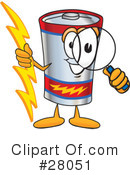 Battery Character Clipart #28051 by Mascot Junction