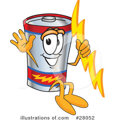 Battery Character Clipart #28052 by Mascot Junction