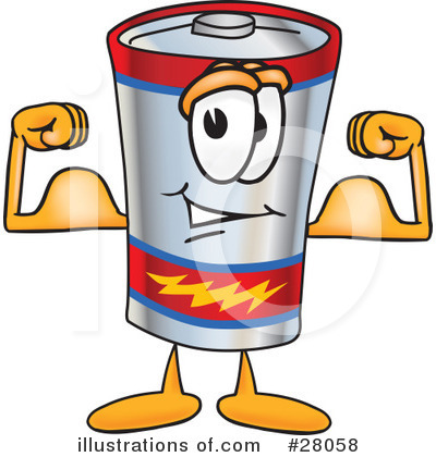 Royalty-Free (RF) Battery Character Clipart Illustration by Mascot Junction - Stock Sample #28058