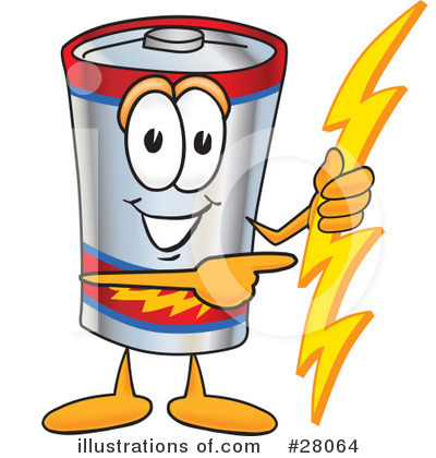 Royalty-Free (RF) Battery Character Clipart Illustration by Mascot Junction - Stock Sample #28064