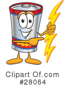 Battery Character Clipart #28064 by Mascot Junction