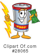 Battery Character Clipart #28065 by Mascot Junction