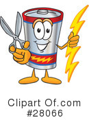 Battery Character Clipart #28066 by Mascot Junction