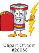 Battery Character Clipart #28068 by Mascot Junction
