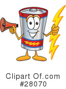 Battery Character Clipart #28070 by Mascot Junction