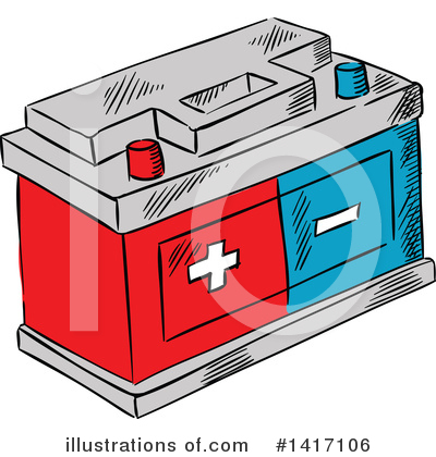 Battery Clipart #1417106 by Vector Tradition SM