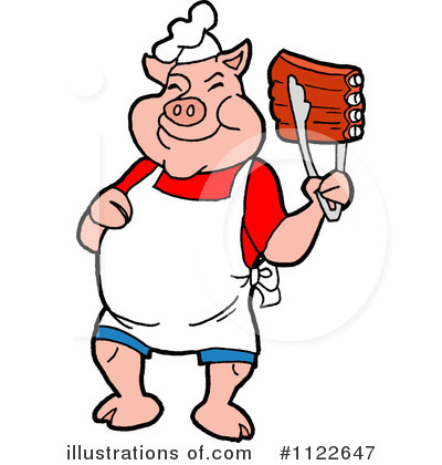 Royalty-Free (RF) Bbq Clipart Illustration by LaffToon - Stock Sample #1122647