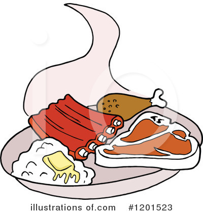 Royalty-Free (RF) Bbq Clipart Illustration by LaffToon - Stock Sample #1201523
