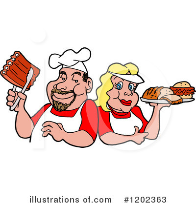 Barbeque Clipart #1202363 by LaffToon