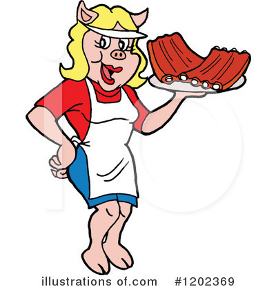Barbeque Clipart #1202369 by LaffToon