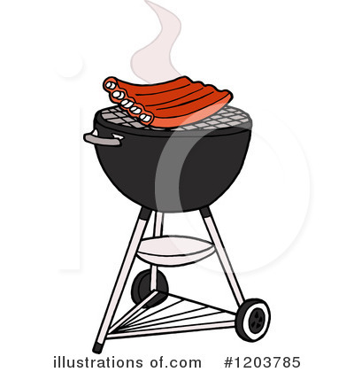 Royalty-Free (RF) Bbq Clipart Illustration by LaffToon - Stock Sample #1203785