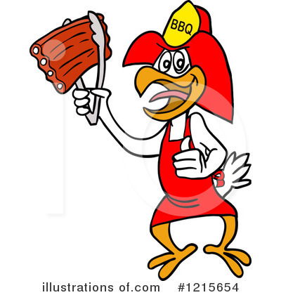 Royalty-Free (RF) Bbq Clipart Illustration by LaffToon - Stock Sample #1215654