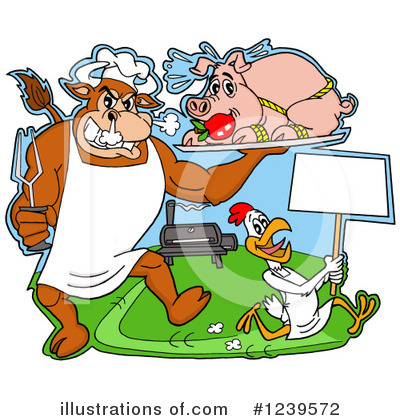 Bull Clipart #1239572 by LaffToon