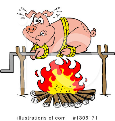 Royalty-Free (RF) Bbq Clipart Illustration by LaffToon - Stock Sample #1306171