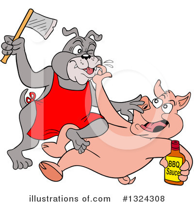 Royalty-Free (RF) Bbq Clipart Illustration by LaffToon - Stock Sample #1324308