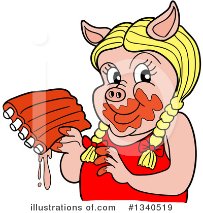 Royalty-Free (RF) Bbq Clipart Illustration by LaffToon - Stock Sample #1340519