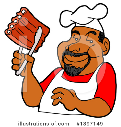 Royalty-Free (RF) Bbq Clipart Illustration by LaffToon - Stock Sample #1397149