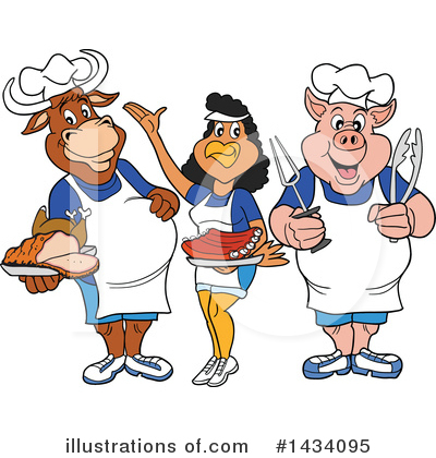Royalty-Free (RF) Bbq Clipart Illustration by LaffToon - Stock Sample #1434095