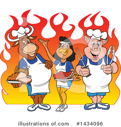 Royalty-Free (RF) Bbq Clipart Illustration by LaffToon - Stock Sample #1434096