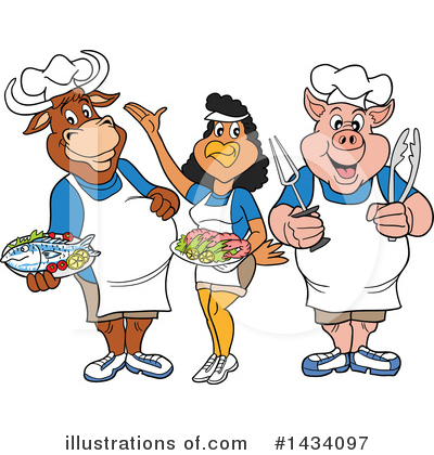 Royalty-Free (RF) Bbq Clipart Illustration by LaffToon - Stock Sample #1434097