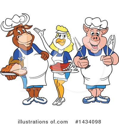 Royalty-Free (RF) Bbq Clipart Illustration by LaffToon - Stock Sample #1434098