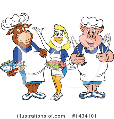 Royalty-Free (RF) Bbq Clipart Illustration by LaffToon - Stock Sample #1434101